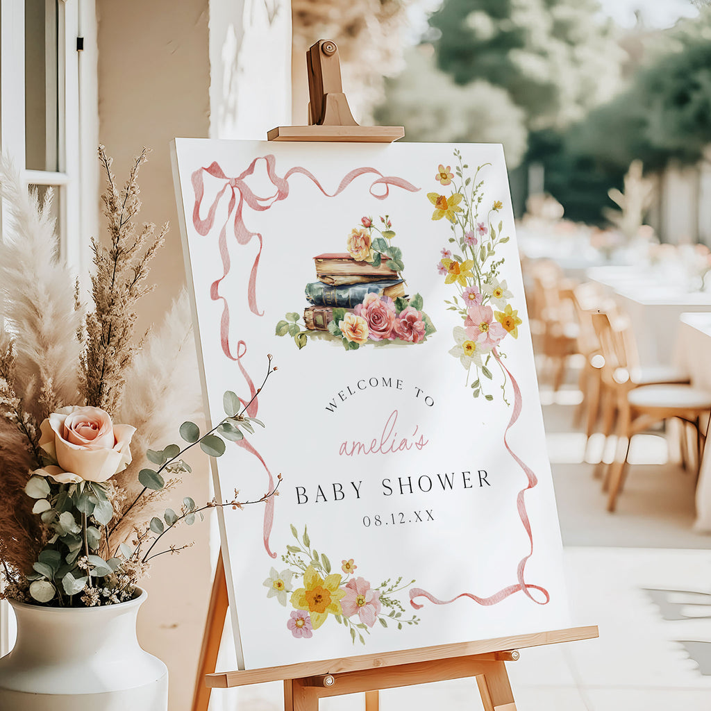 Pink Ribbon New Chapter Welcome Sign Editable Template – OhHappyPrintables