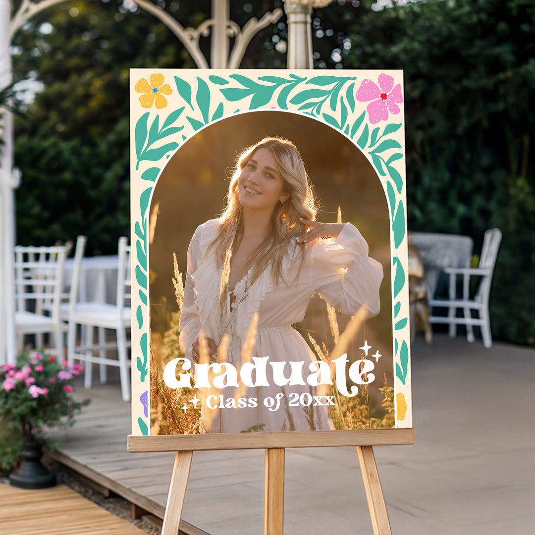 Boho Graduation Welcome Sign Template