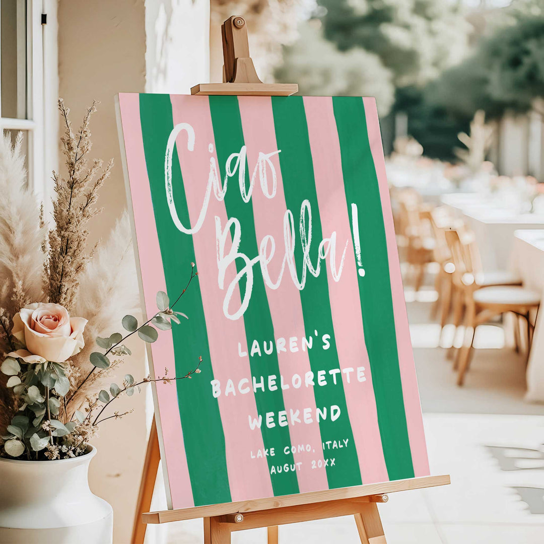 Italian Summer Bachelorette Welcome Sign