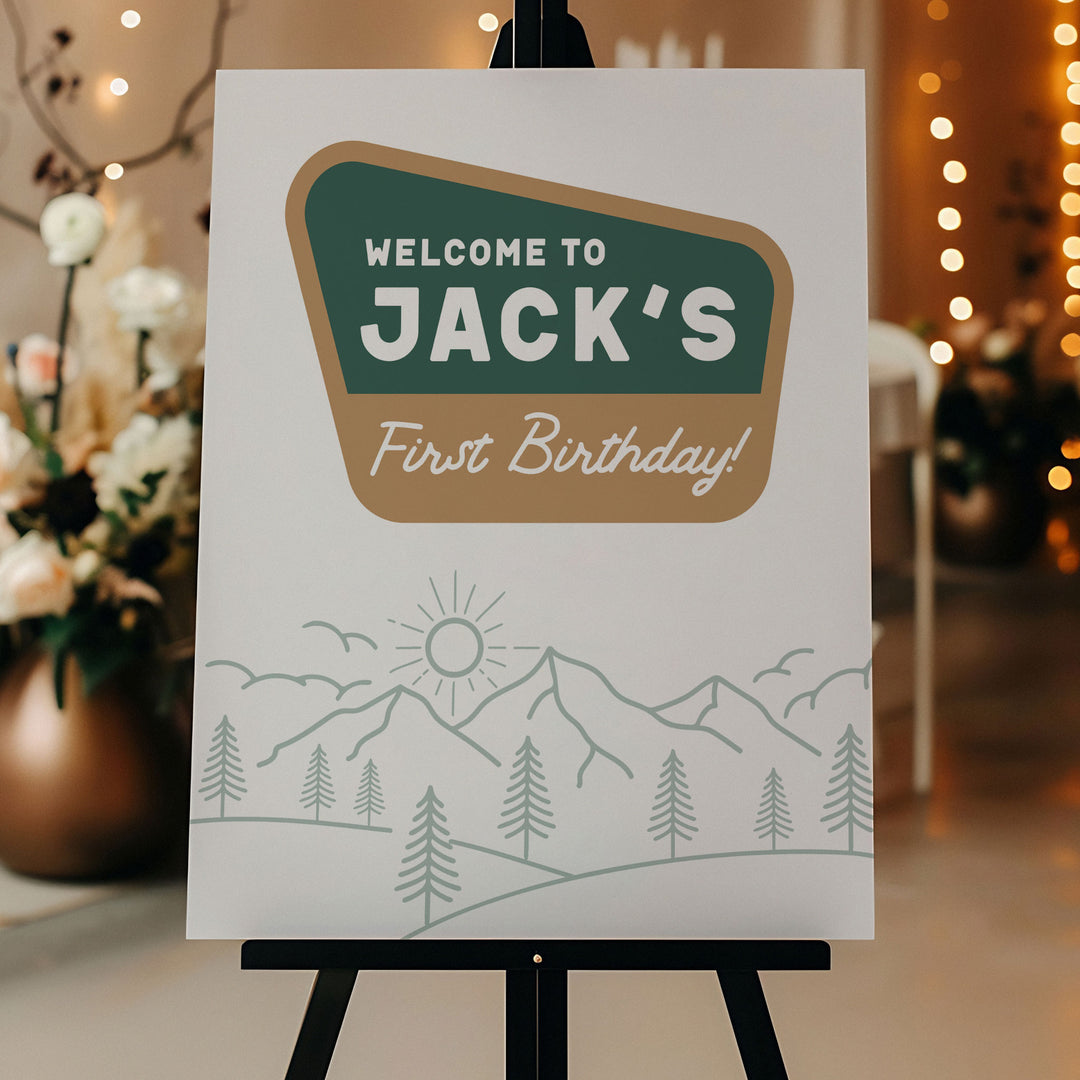 One Happy Camper Welcome Sign