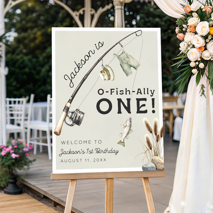 O-Fish-Ally One Rod Welcome Sign