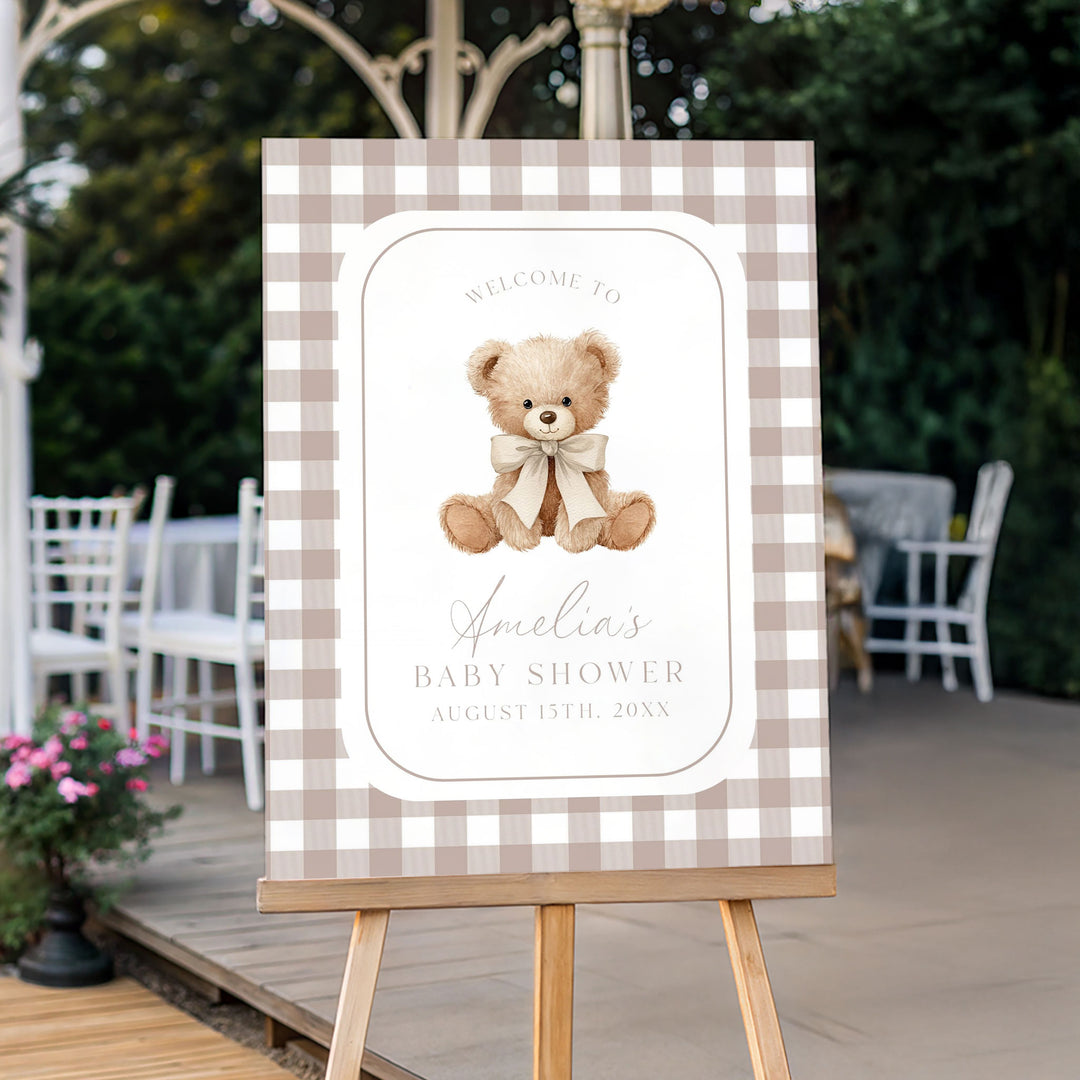 We Can Bearly Wait Neutral Welcome Sign