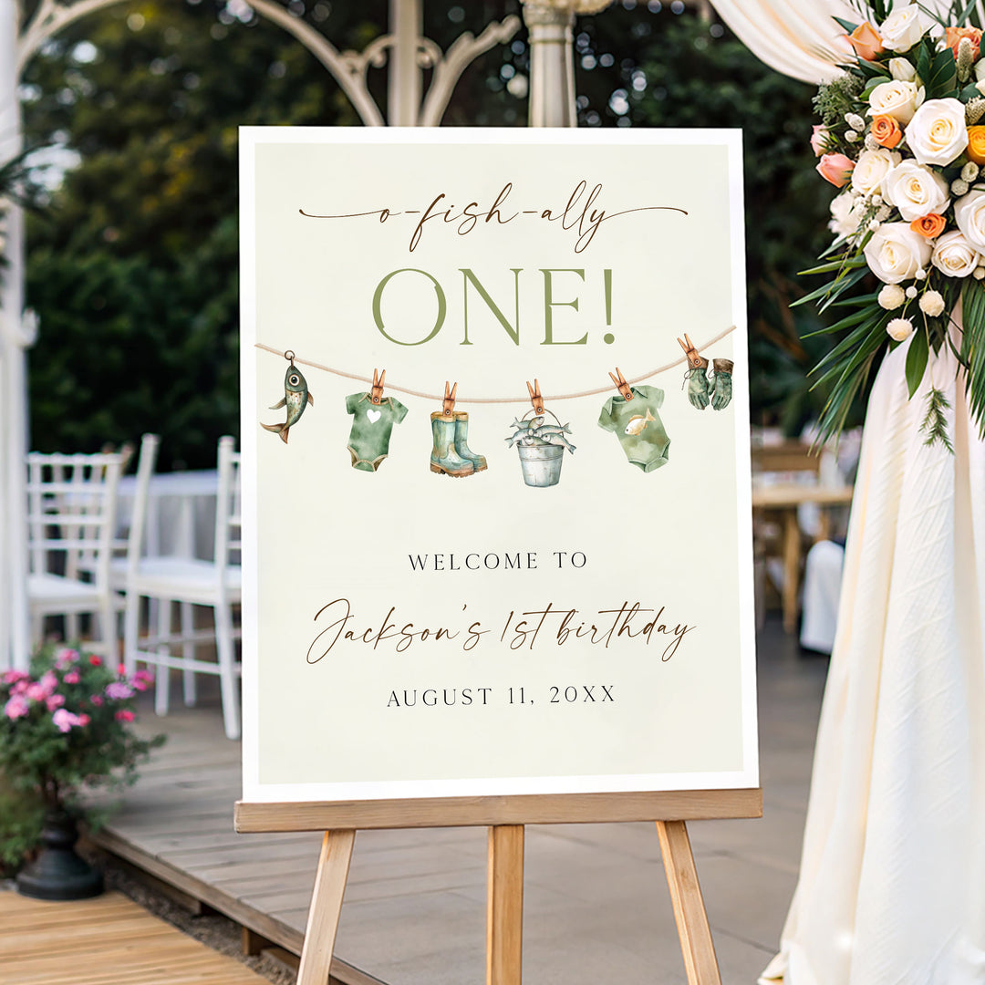 O-Fish-Ally One Clothes Line Welcome Sign