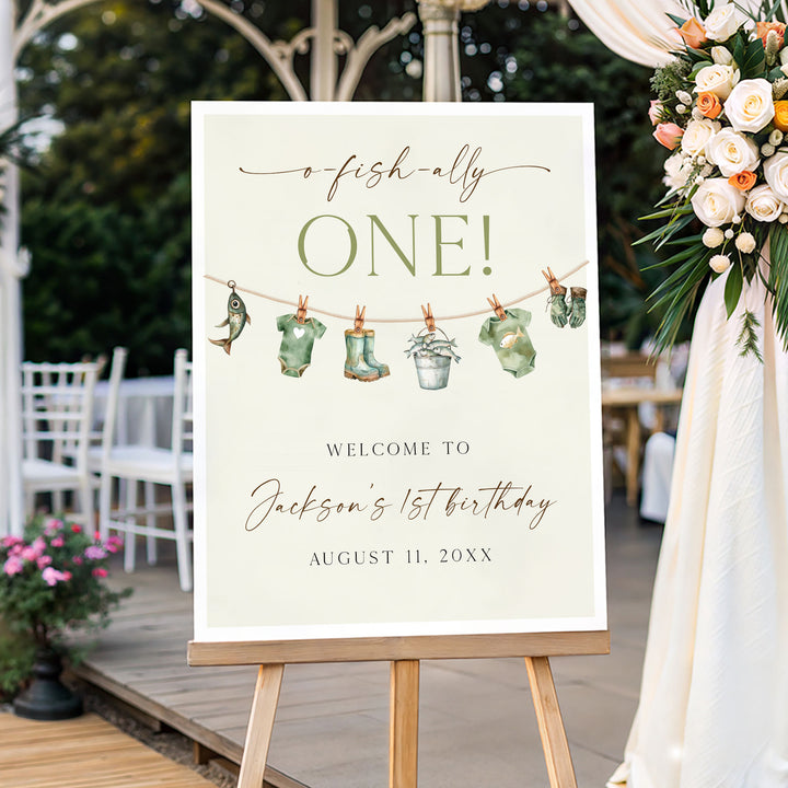 O-Fish-Ally One Clothes Line Welcome Sign