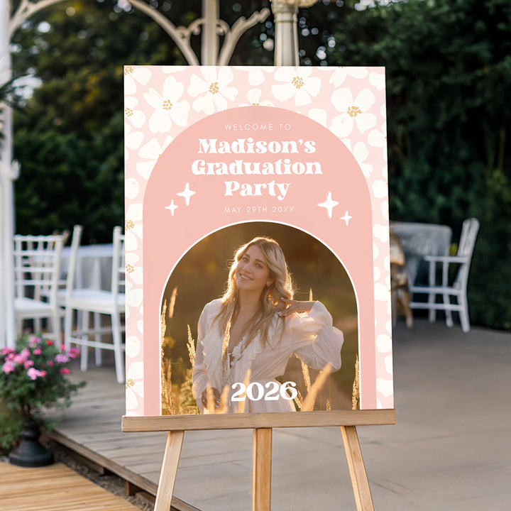 Daisy Graduation Welcome Sign Template