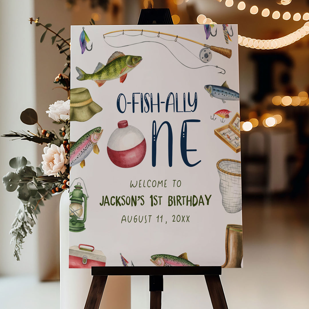 O-Fish-Ally One Fishing Border Welcome Sign