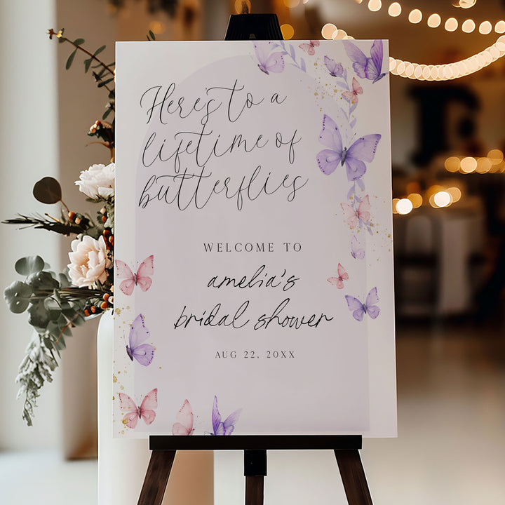 Lifetime Of Butterflies Welcome Sign