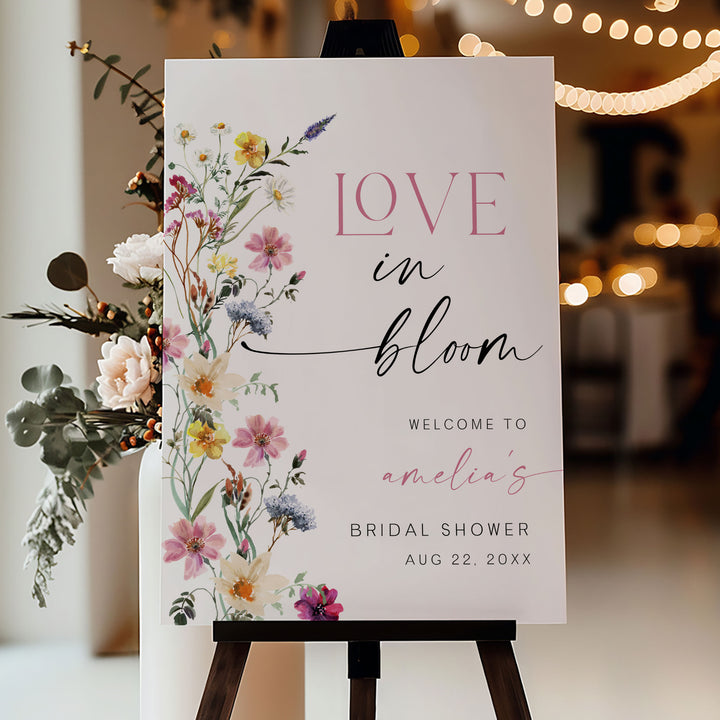 Wildflower Bloom Welcome Sign