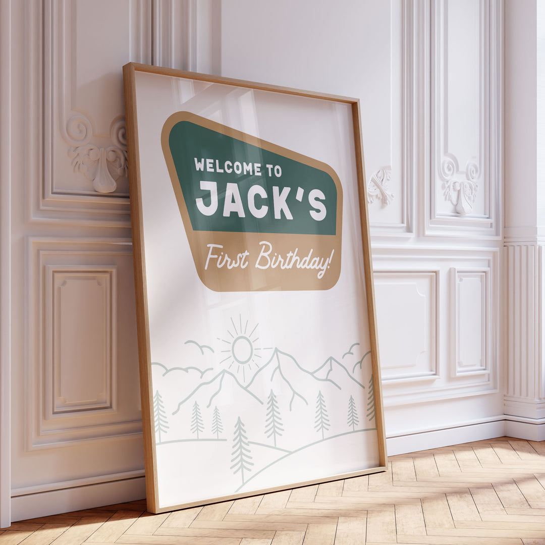 One Happy Camper Welcome Sign