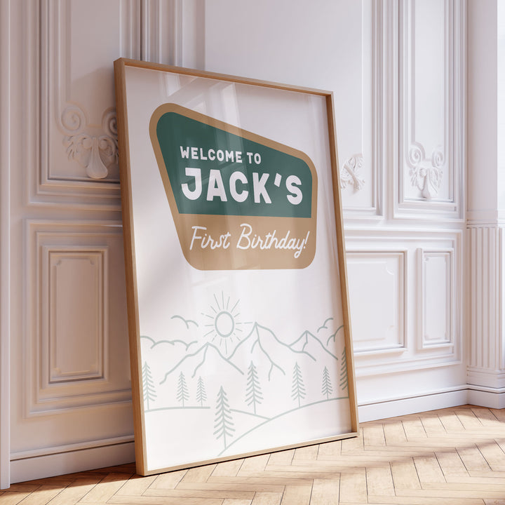 One Happy Camper Welcome Sign