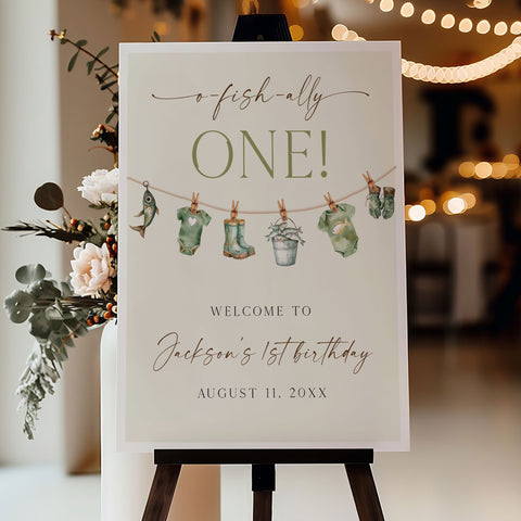 O-Fish-Ally One Clothes Line Welcome Sign