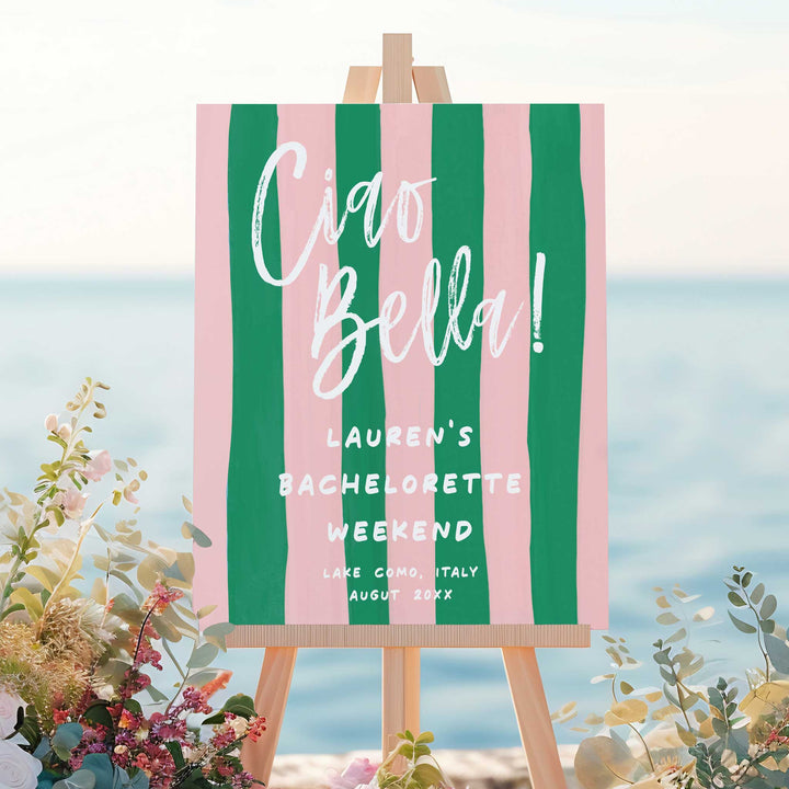Italian Summer Bachelorette Welcome Sign