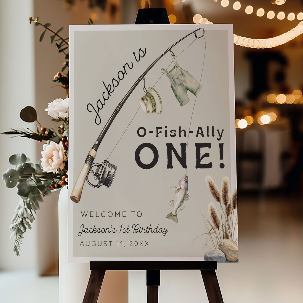 Welcome Tooffish O-Fish-Ally One Rod Editable Welcome Sign Template – OhHappyPrintables