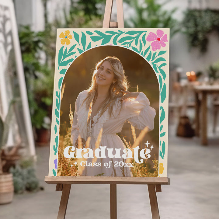 Boho Graduation Welcome Sign Template