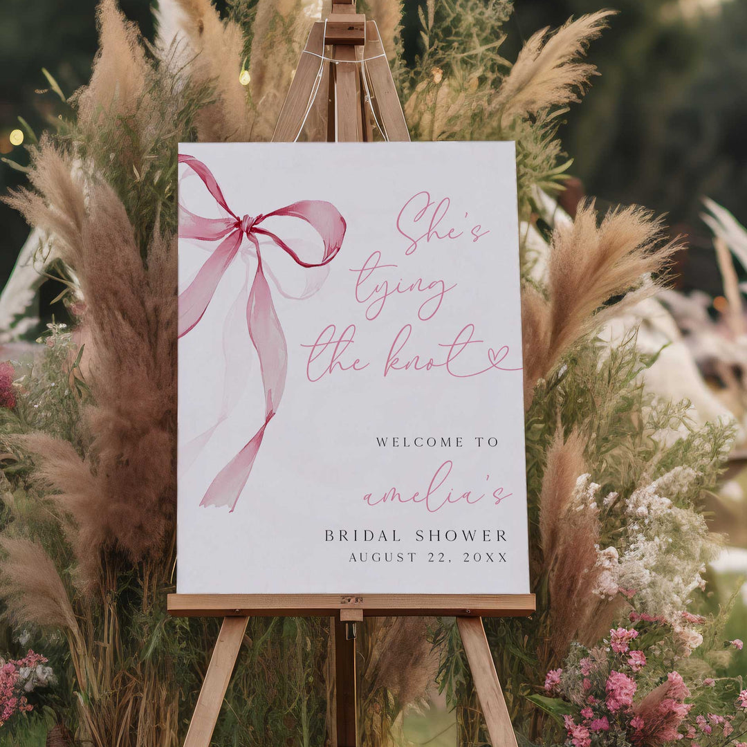 She's Tying the Knot Bridal Shower Welcome Signs