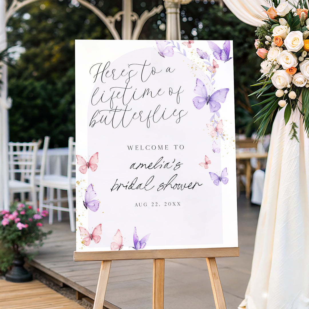 Lifetime Of Butterflies Welcome Sign