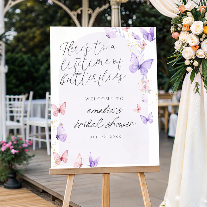 Lifetime Of Butterflies Welcome Sign