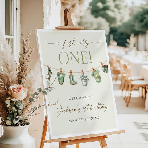 O-Fish-Ally One Clothes Line Welcome Sign