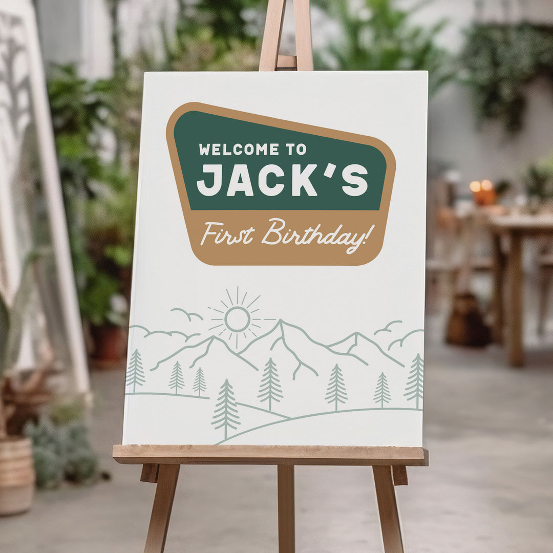 One Happy Camper Welcome Sign