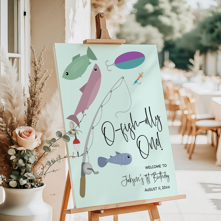 O-Fish-Ally One Modern Welcome Sign