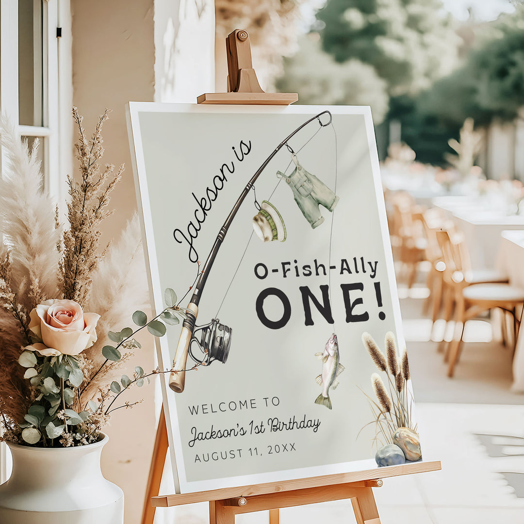 O-Fish-Ally One Rod Welcome Sign