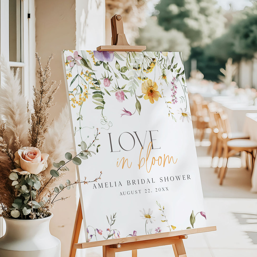 Yellow Love In Bloom Welcome Sign