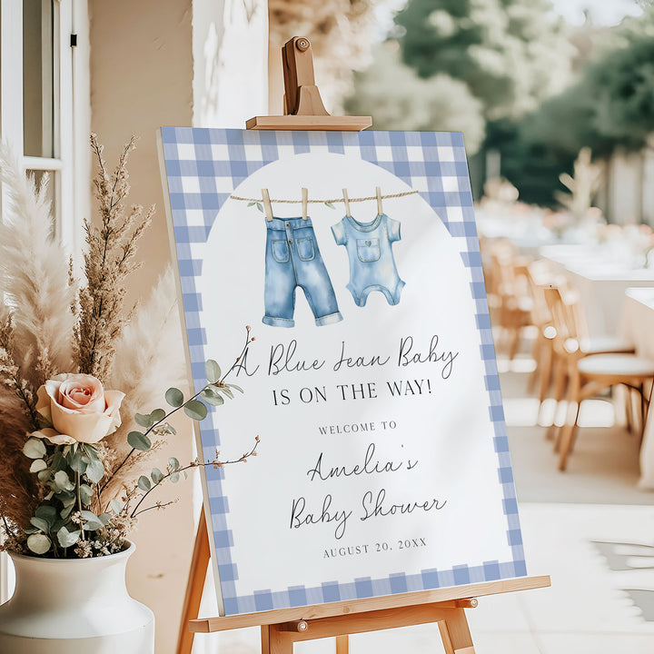 Blue Jean Baby Arch Welcome Sign