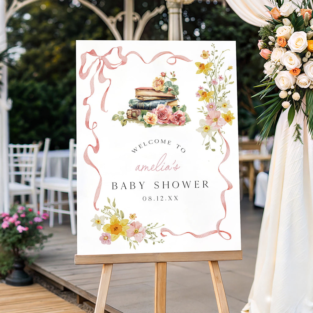 Pink Ribbon New Chapter Welcome Sign Editable Template – OhHappyPrintables