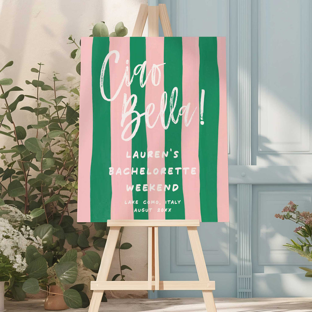 Italian Summer Bachelorette Welcome Sign