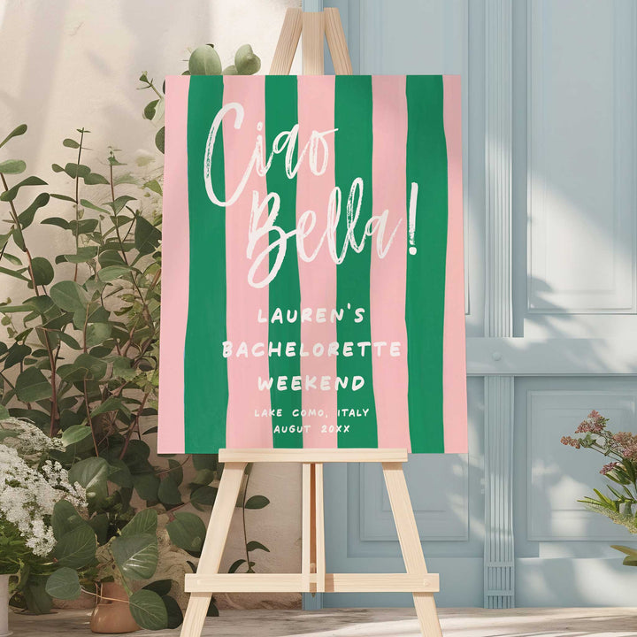 Italian Summer Bachelorette Welcome Sign