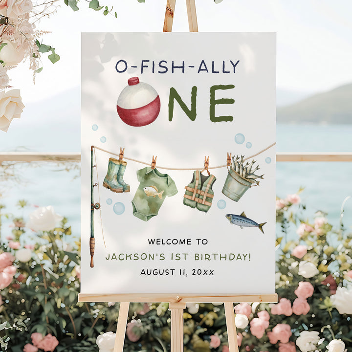 O-Fish-Ally One Fishing Line Welcome Sign