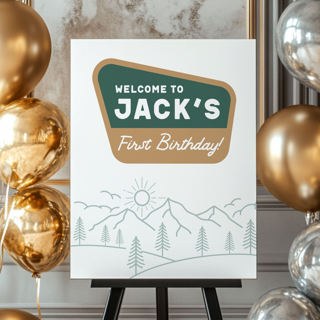 One Happy Camper Welcome Sign