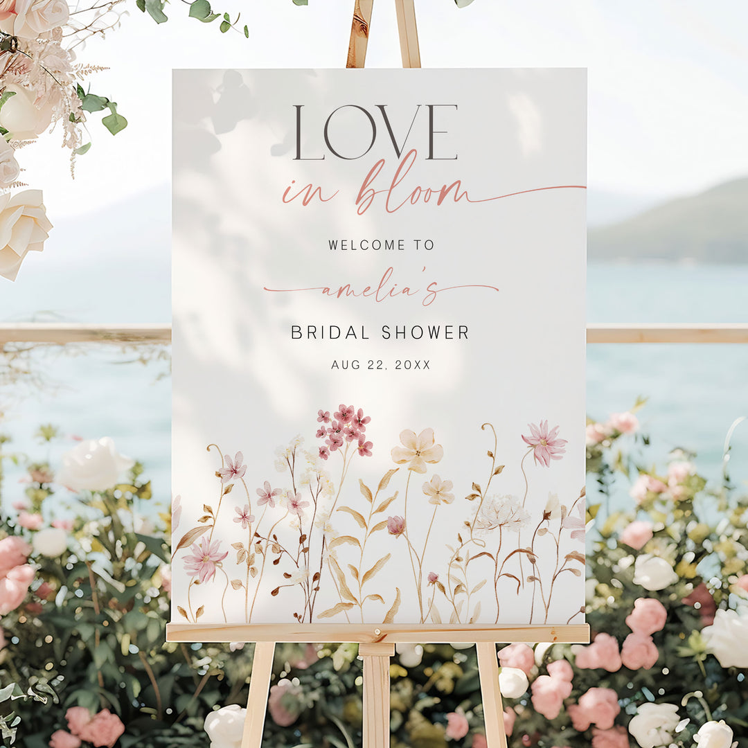 Boho Love In Bloom Welcome Sign
