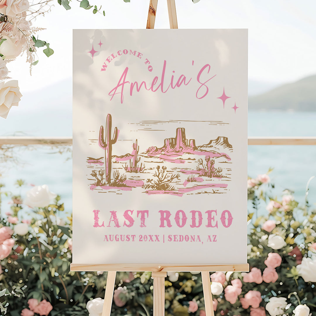 Her Last Rodeo Welcome Sign Editable Template – OhHappyPrintables
