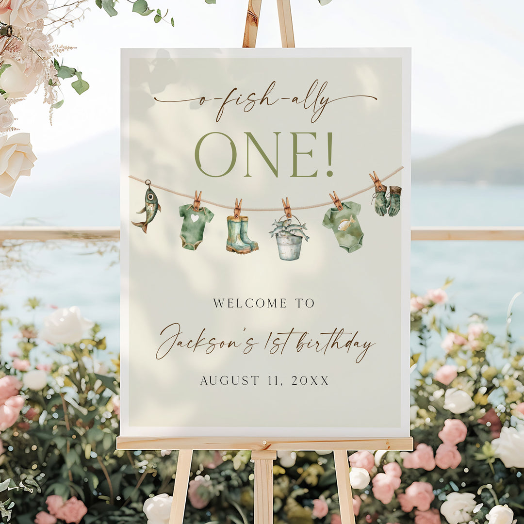 O-Fish-Ally One Clothes Line Welcome Sign