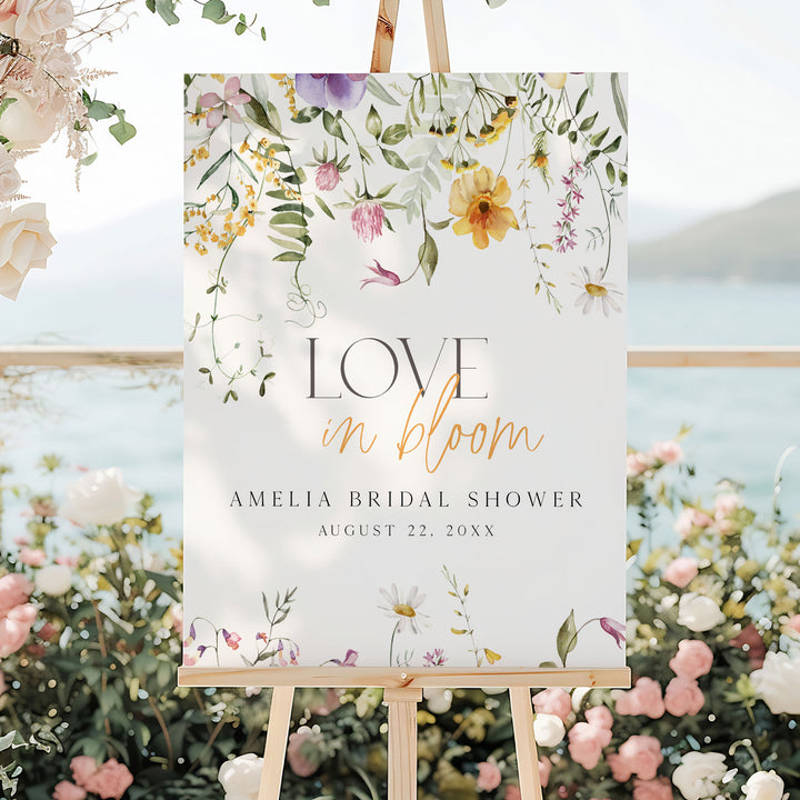 Yellow Love In Bloom Welcome Sign