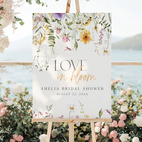 Yellow Love In Bloom Welcome Sign