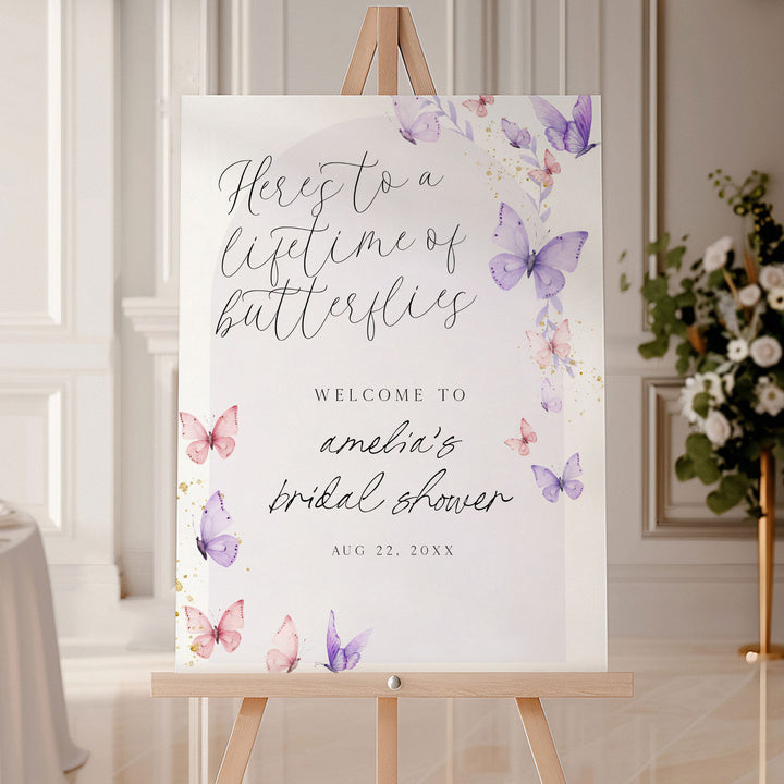 Lifetime Of Butterflies Welcome Sign