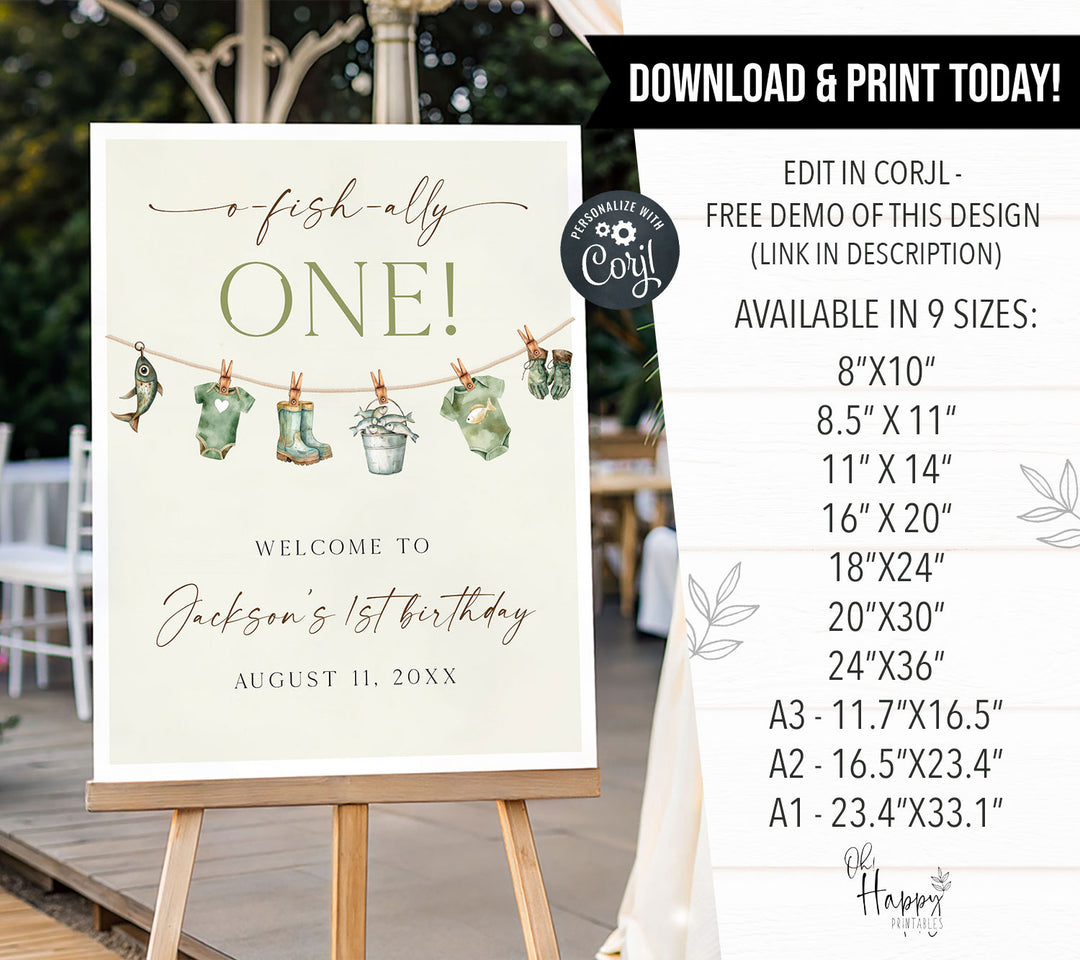 O-Fish-Ally One Clothes Line Welcome Sign