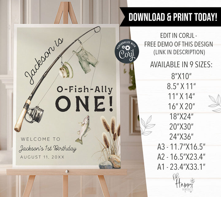 O-Fish-Ally One Rod Welcome Sign