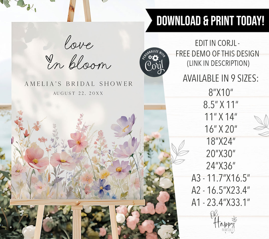 Meadow Love In Bloom Welcome Sign