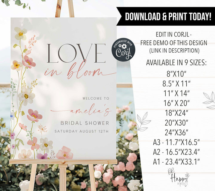 Wildflower Welcome Sign