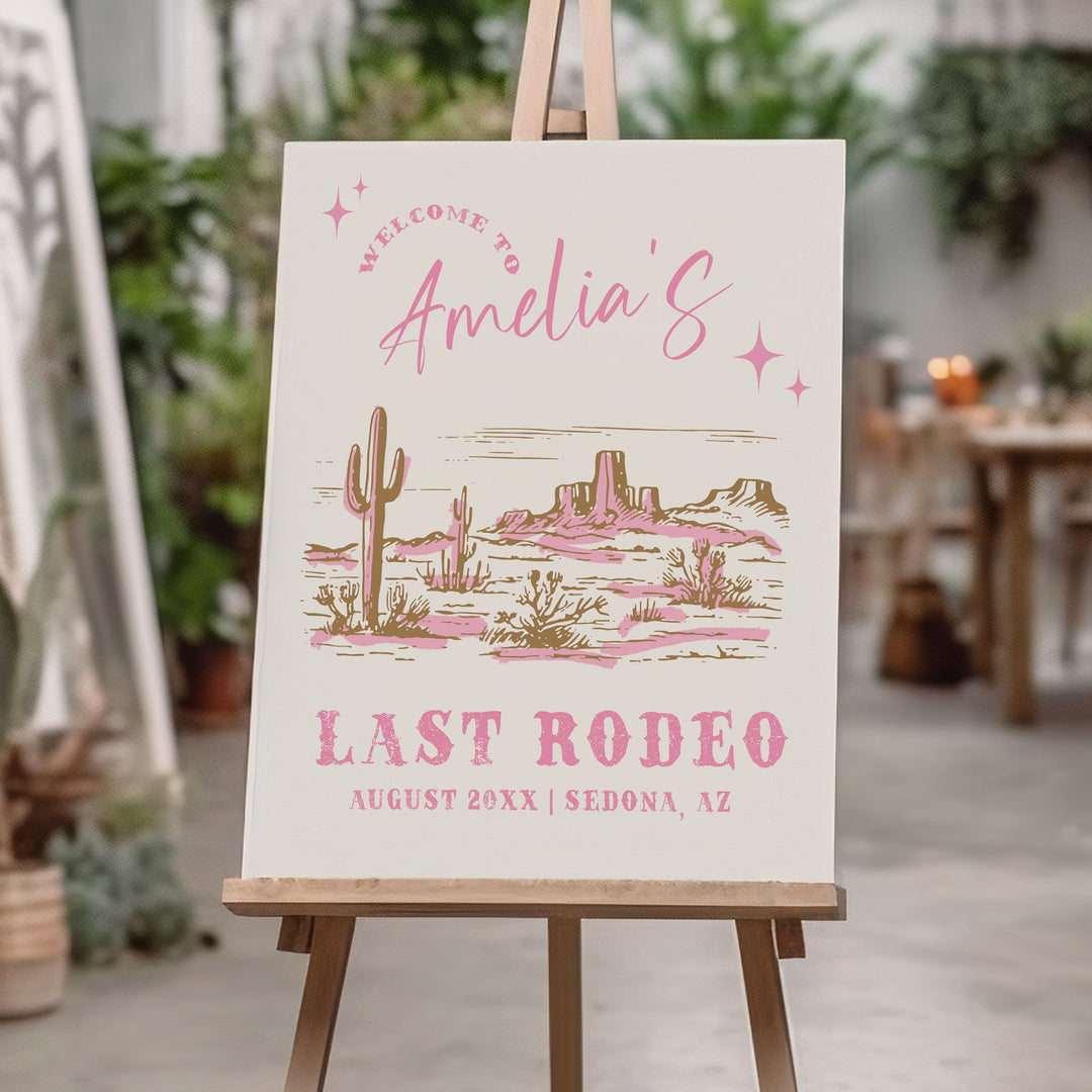 Her Last Rodeo Welcome Sign Editable Template – OhHappyPrintables