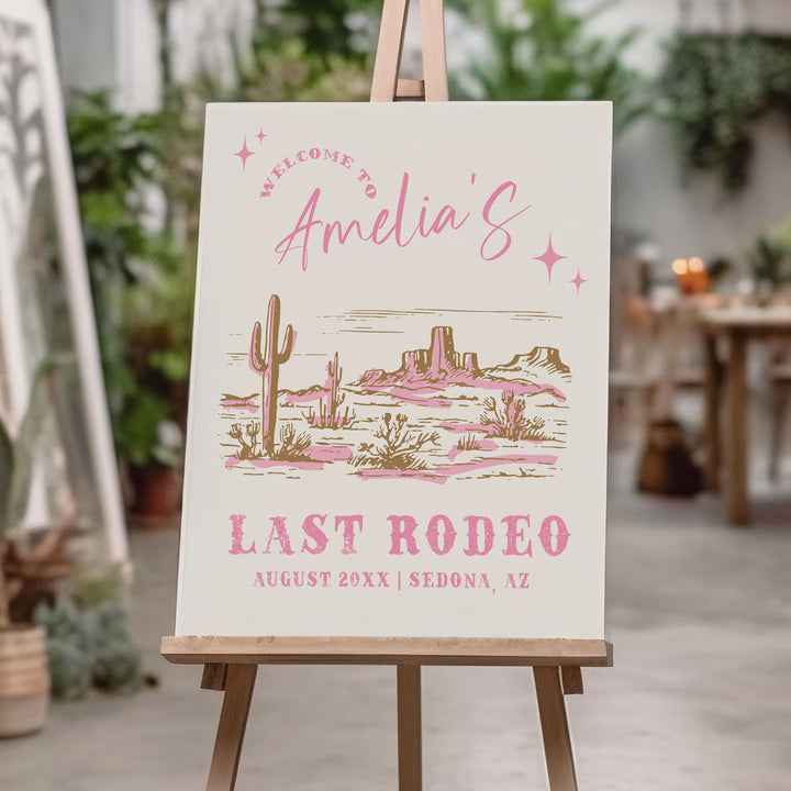 Her Last Rodeo Welcome Sign
