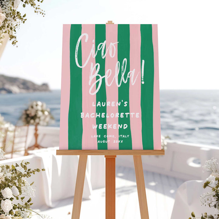 Italian Summer Bachelorette Welcome Sign