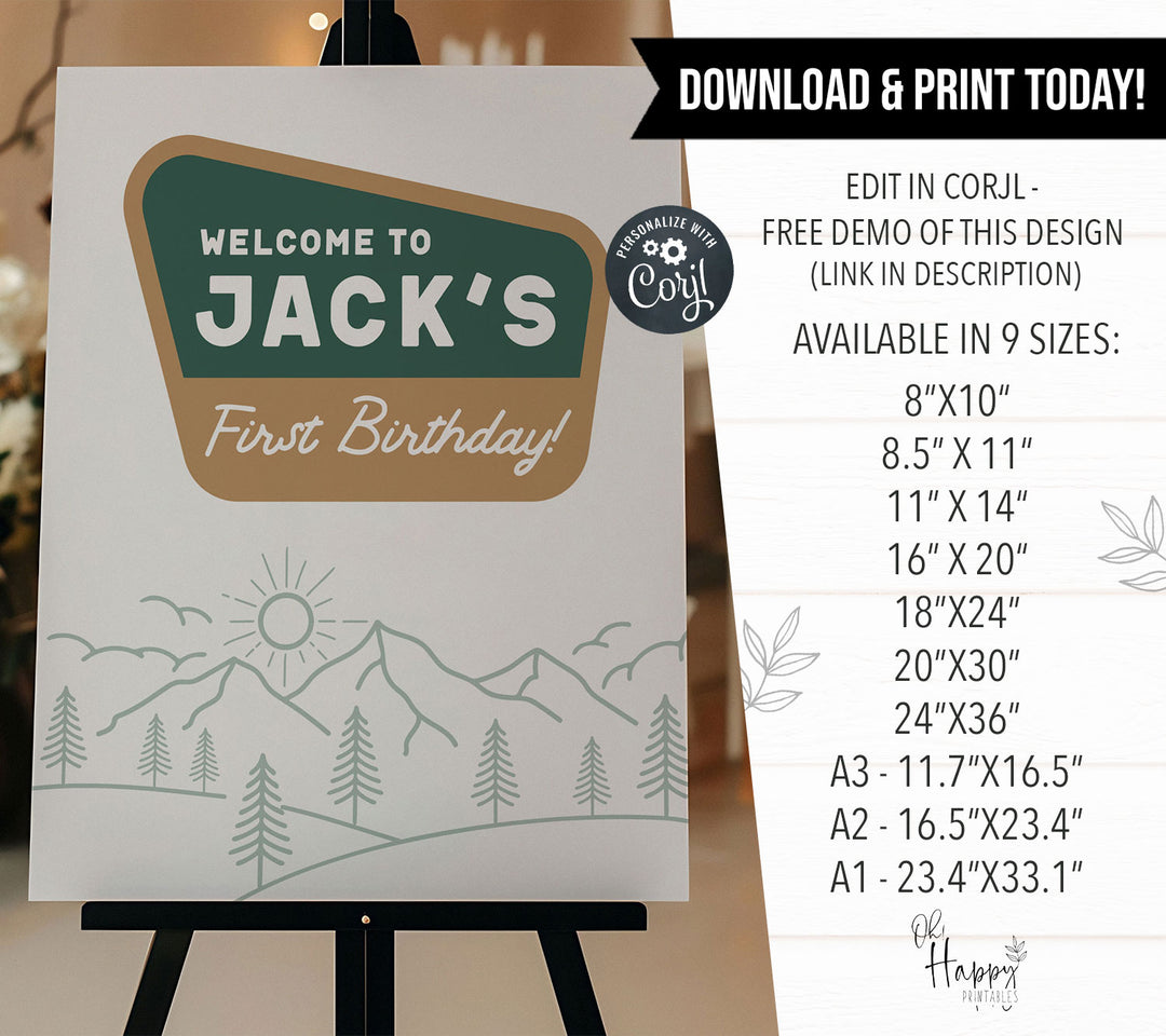 One Happy Camper Welcome Sign