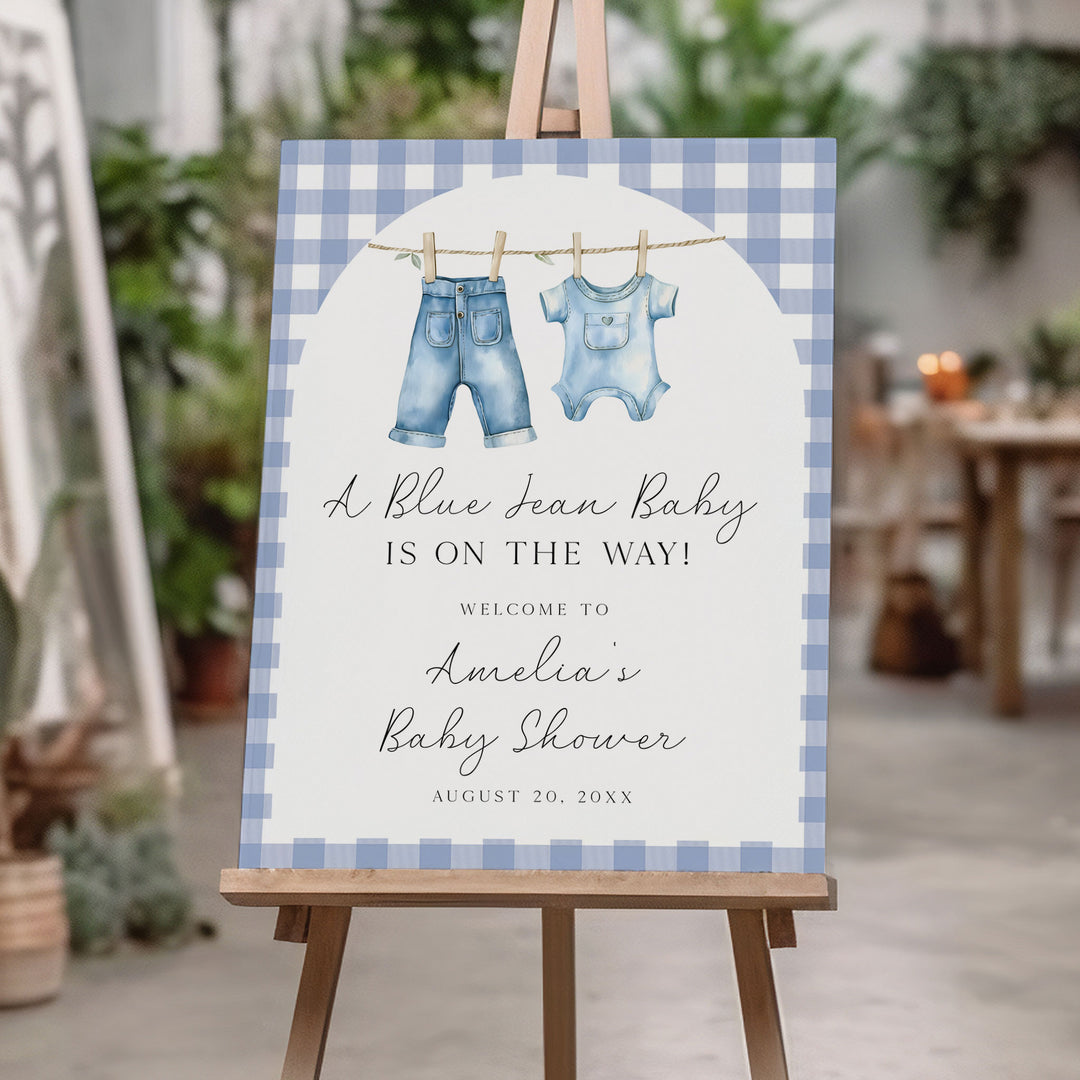 Blue Jean Baby Arch Welcome Sign