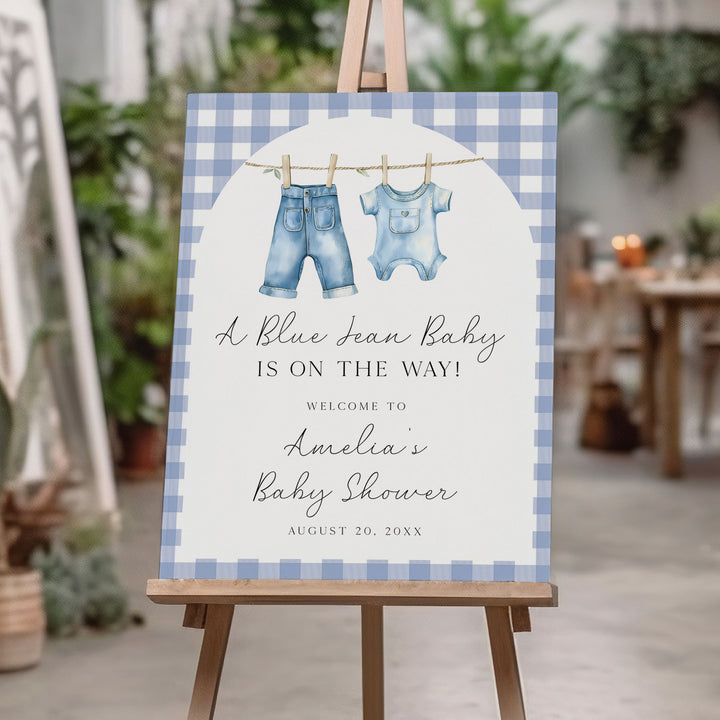 Blue Jean Baby Arch Welcome Sign