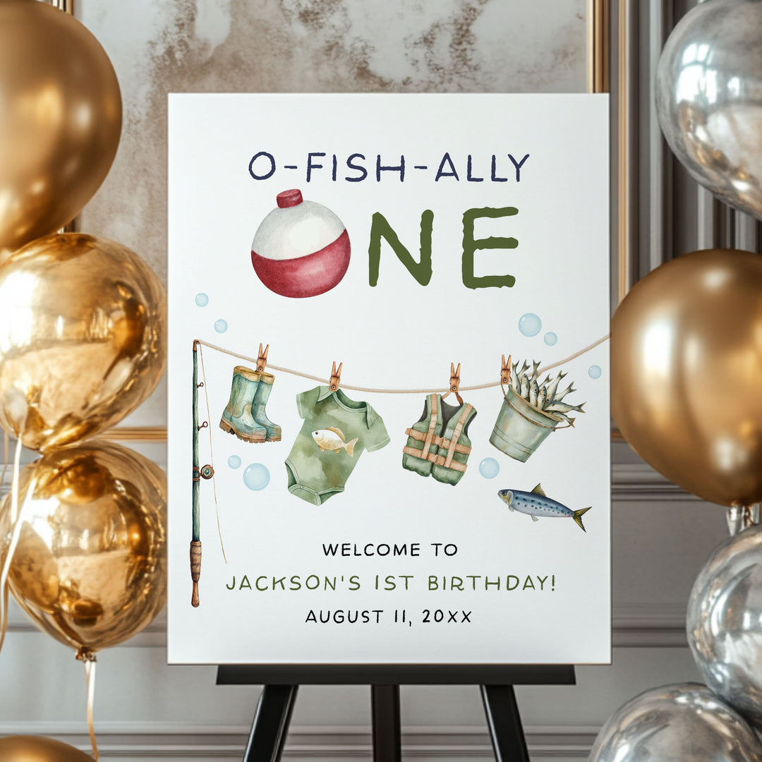 O-Fish-Ally One Fishing Line Welcome Sign