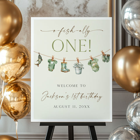 O-Fish-Ally One Clothes Line Welcome Sign